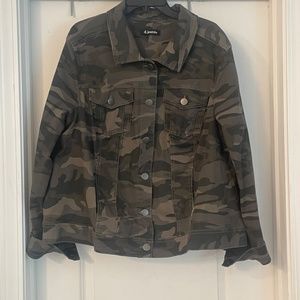 Army Green Camo Jean Jacket
